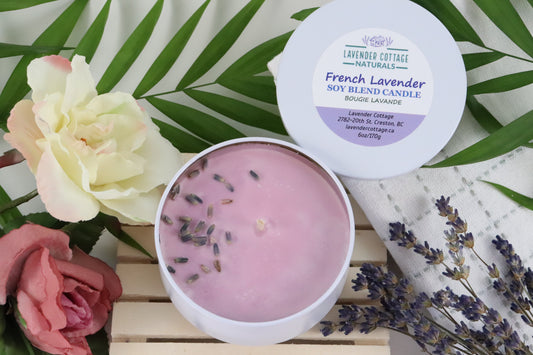 French Lavender Candle - White Tin